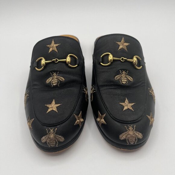 Gucci Princetown Bee Mules Slippers Size EU 36/ US 6 READ - Picture 2 of 16